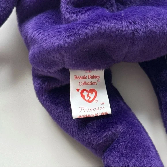 TY Beanie Baby Original Princess Diana 1997 TY Inc Oakbrook IL Purple Bear - Picture 5 of 8